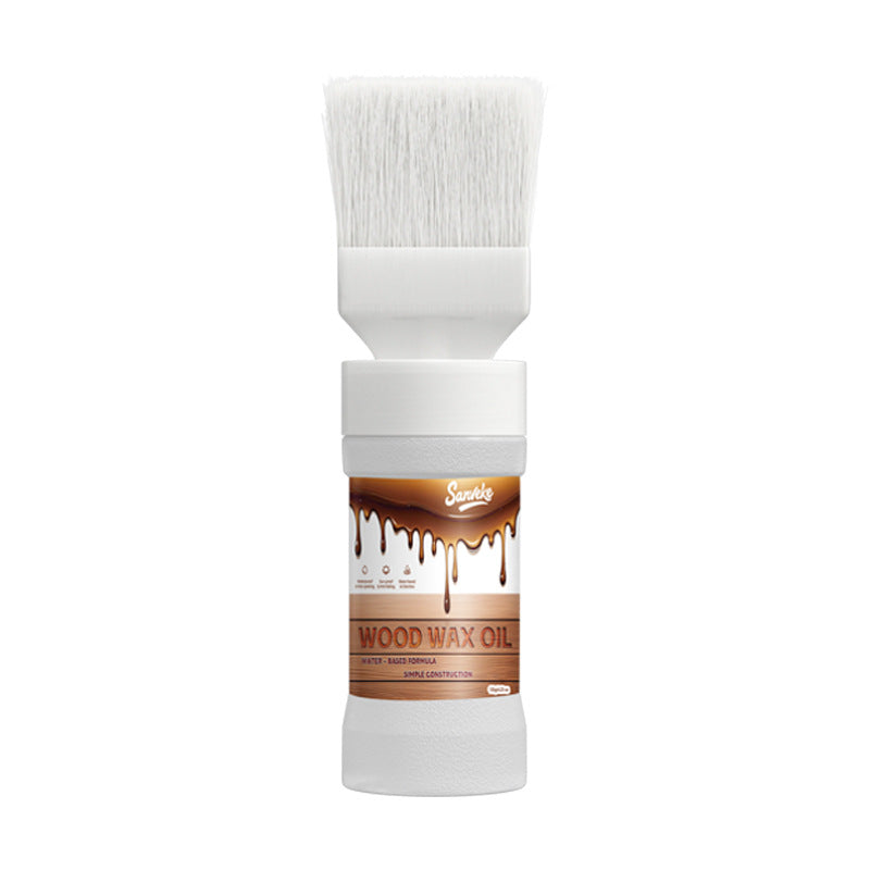 New Furniture Renovation Care Semi-Transparent Water-Based Wood Wax Oil with Brush Multi-Color Wood Protection Coating