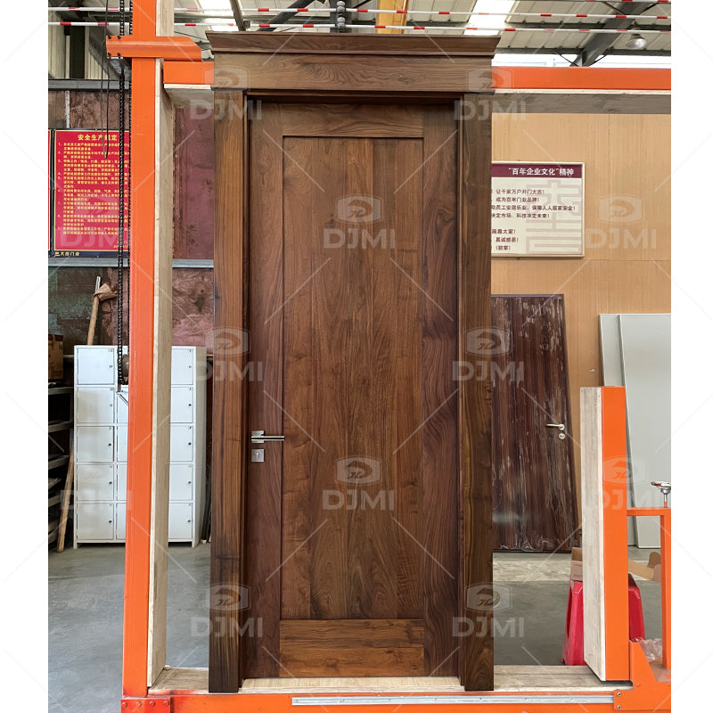 High Quality Cheap Price Room Prehung Modern Design Entry Teak Interior  Solid  Wood Door