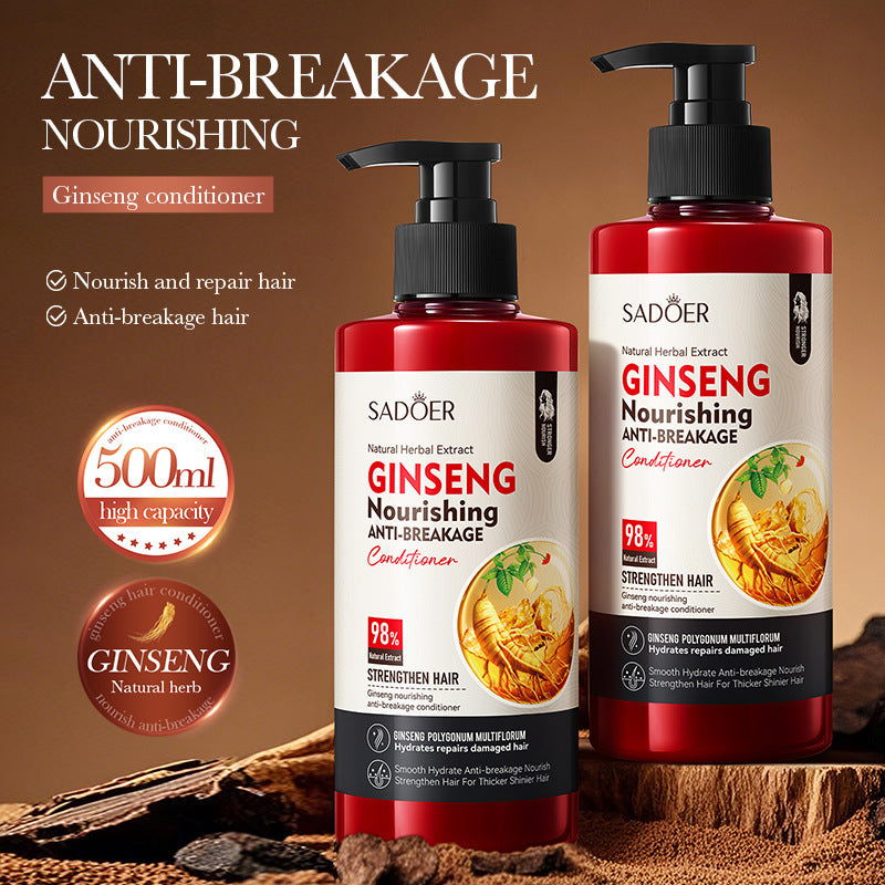Ginseng and Polygonum Multiflorum Nourishing Hair Conditioner SADOER Anti-breakage Volumizing Conditioner Cross-Border Wholesale