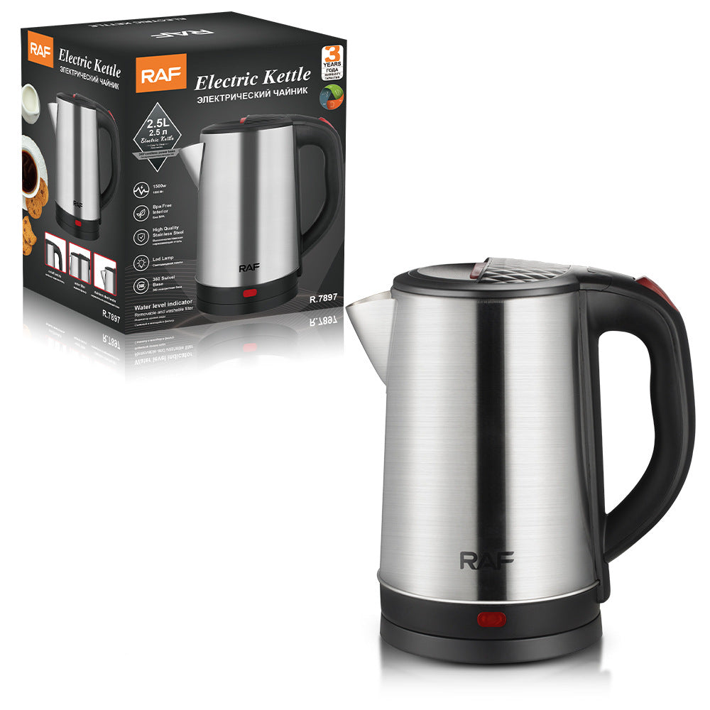 European Standard Wholesale2.5L Stainless Steel Inner Tank Electric Kettle Fast Kettle Automatic Power-off Household Electric Kettle7897
