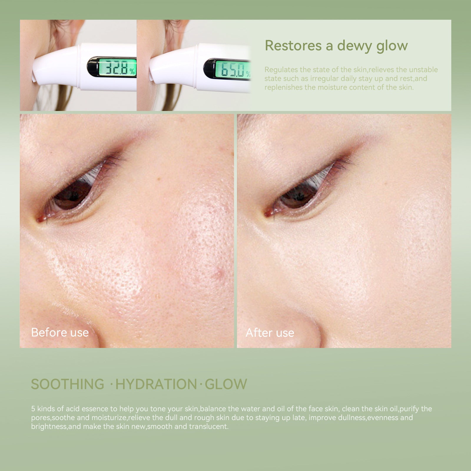 AHAsMask Fruit Acid Clear Skin Mask Hydrating Moisturizing Soothing Blackhead Improvement Application Mask Set