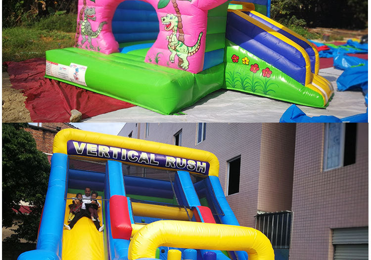 Indoor and Outdoor Small Inflatable Trampoline Jumping Bed Children's Play Castle Sports Slide Naughty Castle Toy Manufacturer