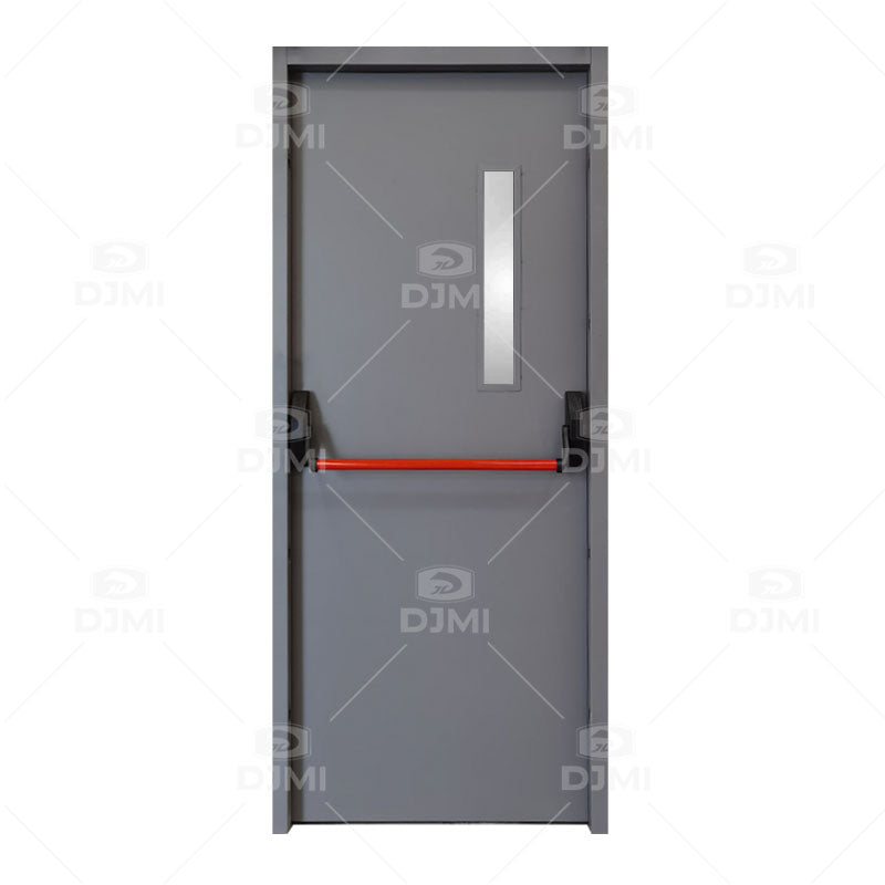 DJMI Custom Modern Fireproof Door Steel Fire Resistant Emergency Escape Doors 30/60/90/120 Minutes Fire Rated Doors With Windows