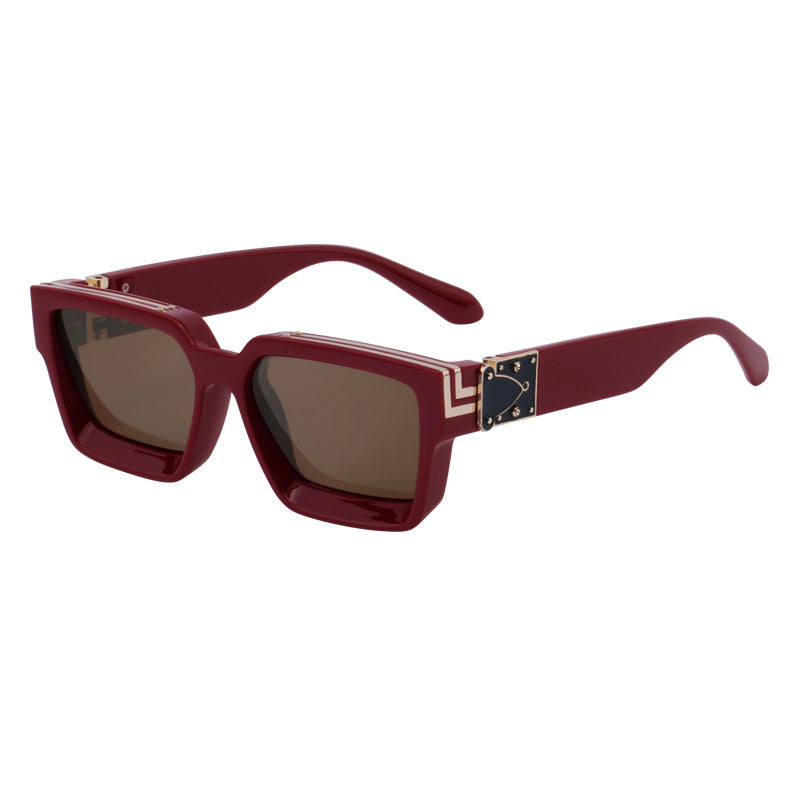 0k Billionaire Style Sunglasses Men Fashion Internet Celebrity Sunglasses Women High-end Glasses Square Frame Sunglasses