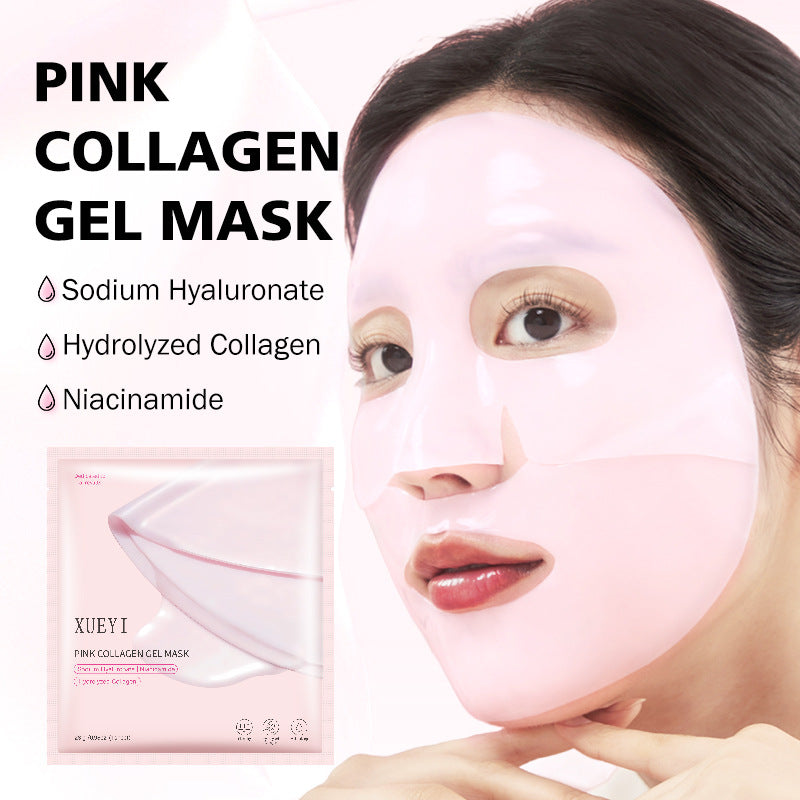 In Stock Pink Collagen Jelly Mask Elastic Moisturizing Firming Glass Glow Skin Night Mask
