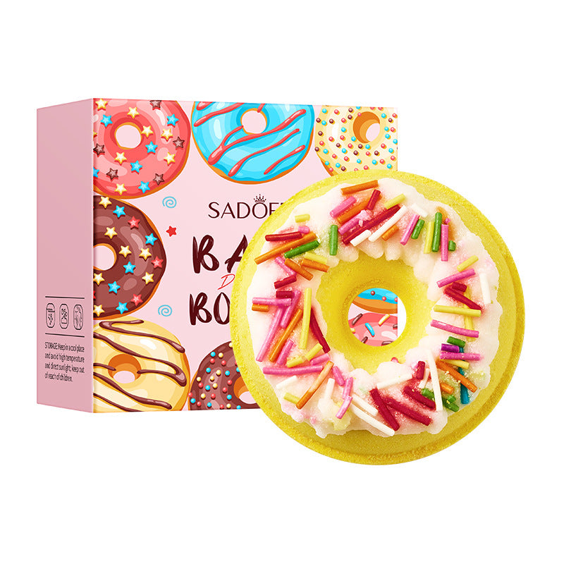 Full English Macaron Donut Bath Salt Ball SADOER Clean Body Bath Salts  Wholesale