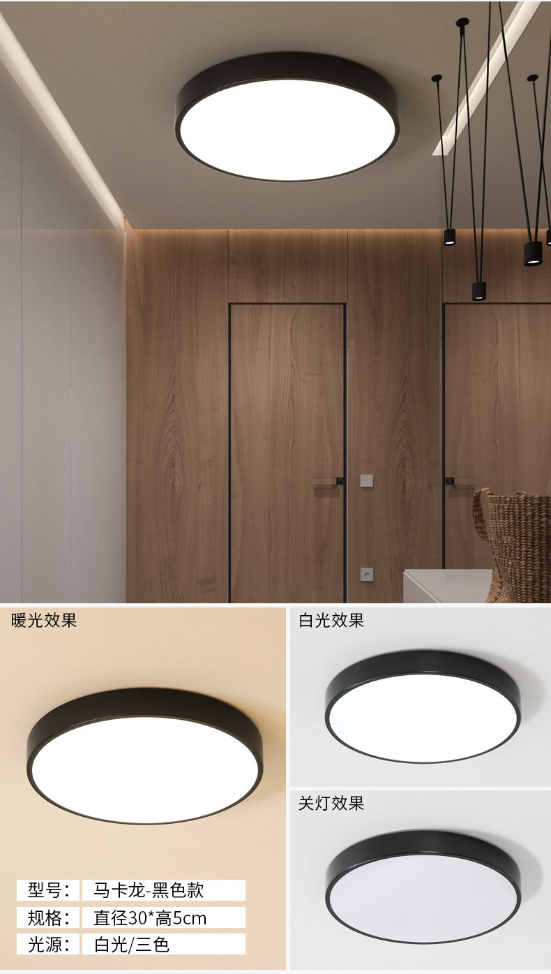 led Ceiling Lamp Nordic Simple Living Room Lamp Round Bedroom Children's Lamp Balcony Corridor Engineering Ceiling Light Fixture