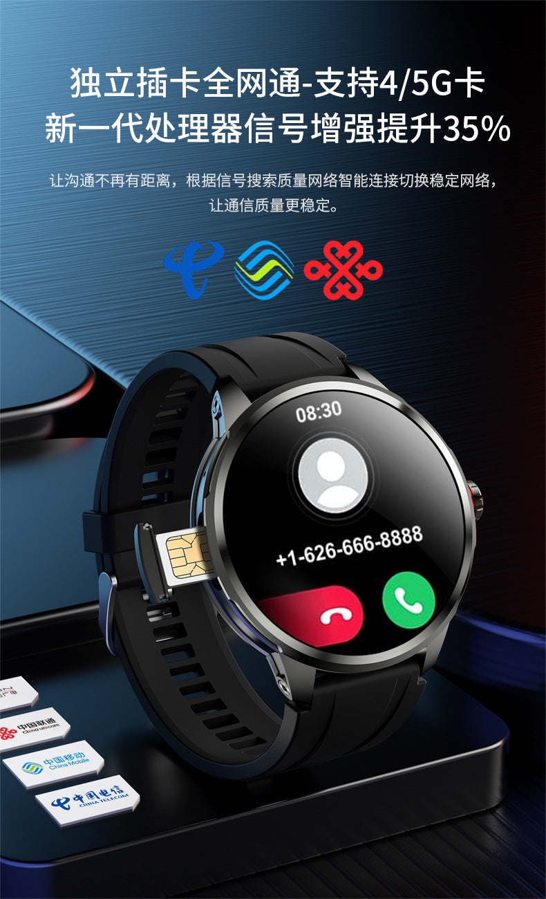 H99Round Screen Card Slot Phone Watch 1.951-inch rotating camera for taking photos with heart rate and blood pressure dual system NFC