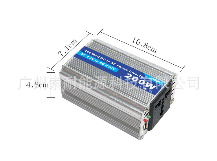 High Power Inverter200W 12V Turn220V Suitable for travel use AliExpress lazada Platform Export