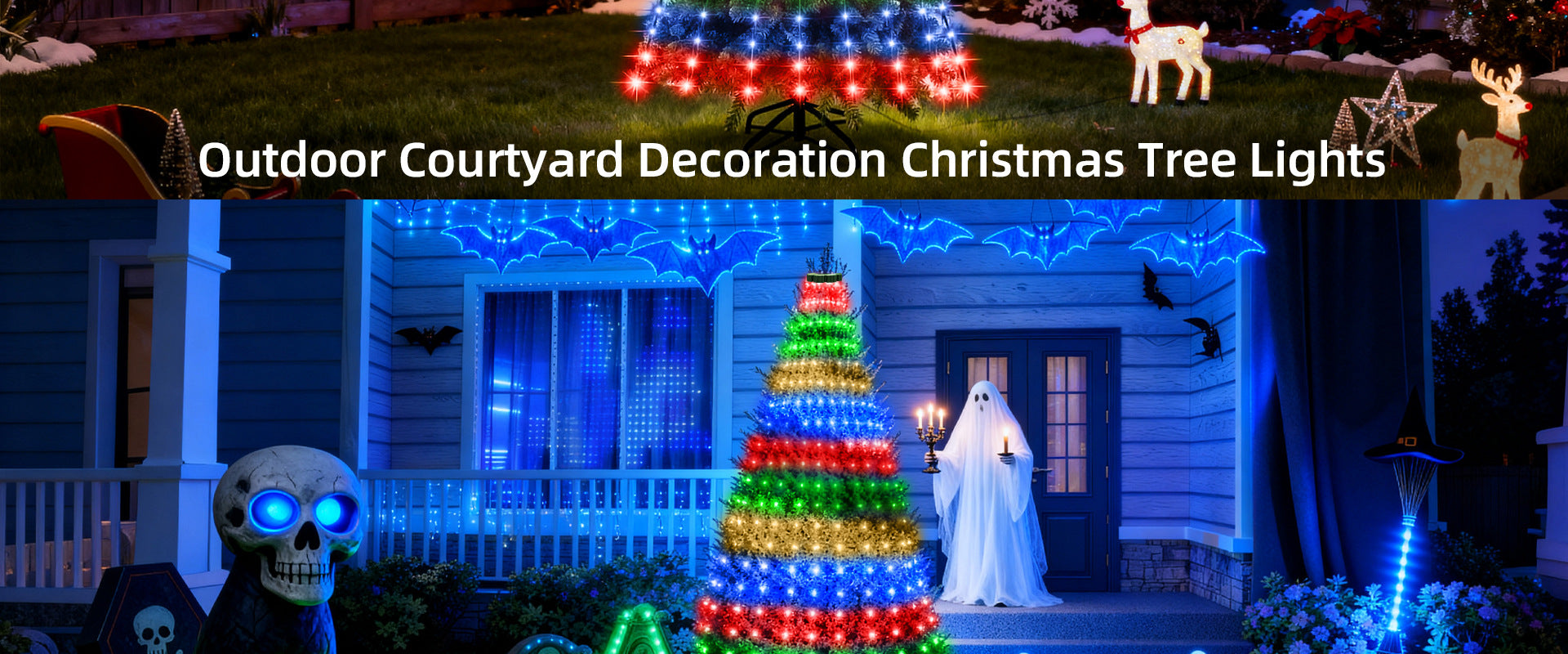 Christmas Tree Lights Christmas Garden Decoration Lights Colorful Lights String Lights Waterfall Tree Hanging Lights Christmas Bestsellers