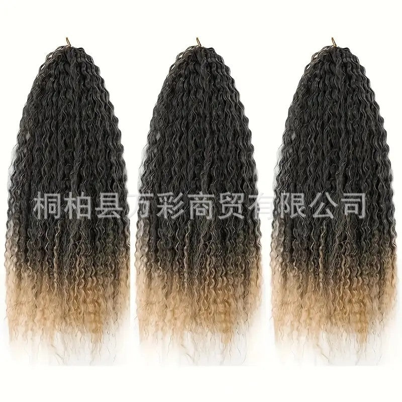 Cross-border Wig Hot Item Afro Kinky Curly       Crochet  Hair High Temperature Silk Crochet Hair