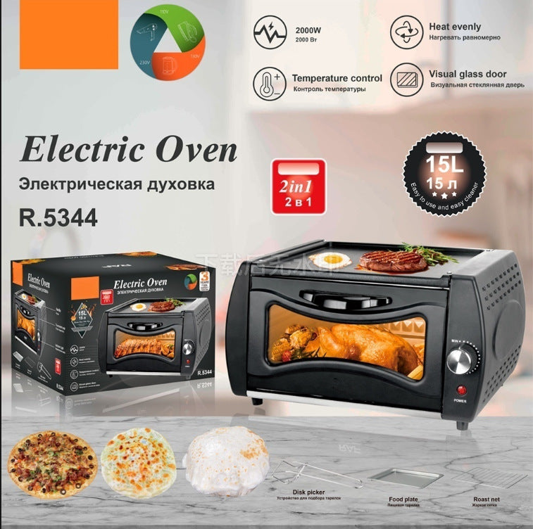 Visual Pancake Oven Multi-Functional Pizza Bread Baking Pancake Machine15Large Capacity Household Electric Oven