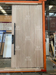 Solid Core Solid Wood White Oak Pivot Door Modern Exterior Villa Front Entry Door with Large-size Laminated Glass Side Window