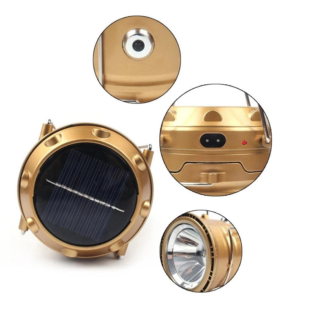 New Solar Camping Light Multifunctional Tent Light LED Household Lighting Emergency Light Retractable Flashlight Wholesale