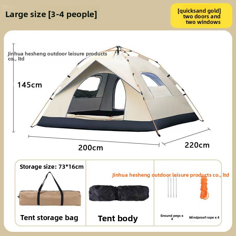 Tent Outdoor Portable Folding Automatic Camping Quick Open Sun Protection Thickened Rainproof Tent Full Set Wholesale