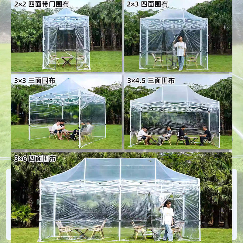 Sunroom Fully Transparent Enclosure Tent Outdoor Rainproof Windproof Balcony Awning Simple Insulation Flower Room Sunshade