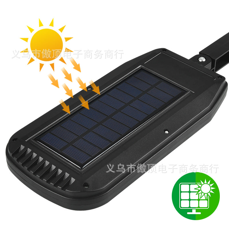 New outdoor solar light with colorful warning street light COB Garden Light with Human Body Sensor with Remote Control