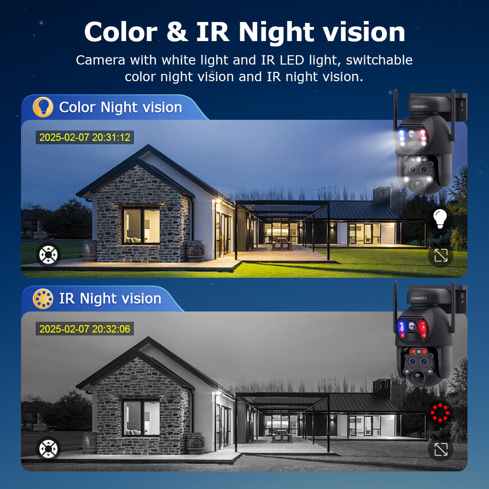 Low power consumption solar surveillance camera with three lenses152x Zoom Pan Tilt Camera UBOX Intelligence