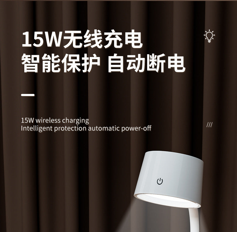 Multifunctional Wireless Charging Desk Lamp Foldable Reading Light Bluetooth Speaker Atmosphere Night Light  Customization Factory