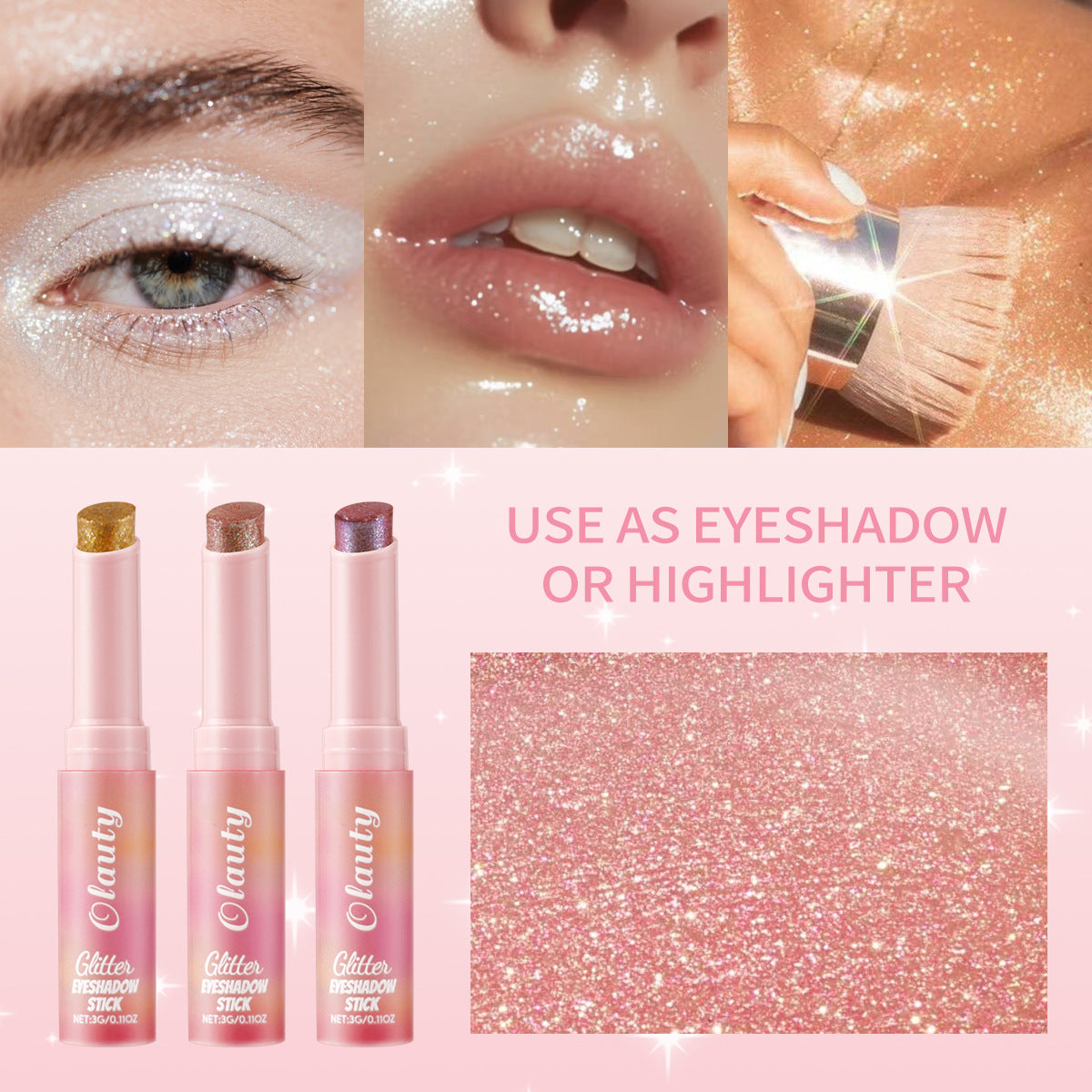 tk Jelly Highlight Eyeshadow Stick3g Contour Highlight Stick Pearlescent Shimmer6Color Packaging Beauty Makeup