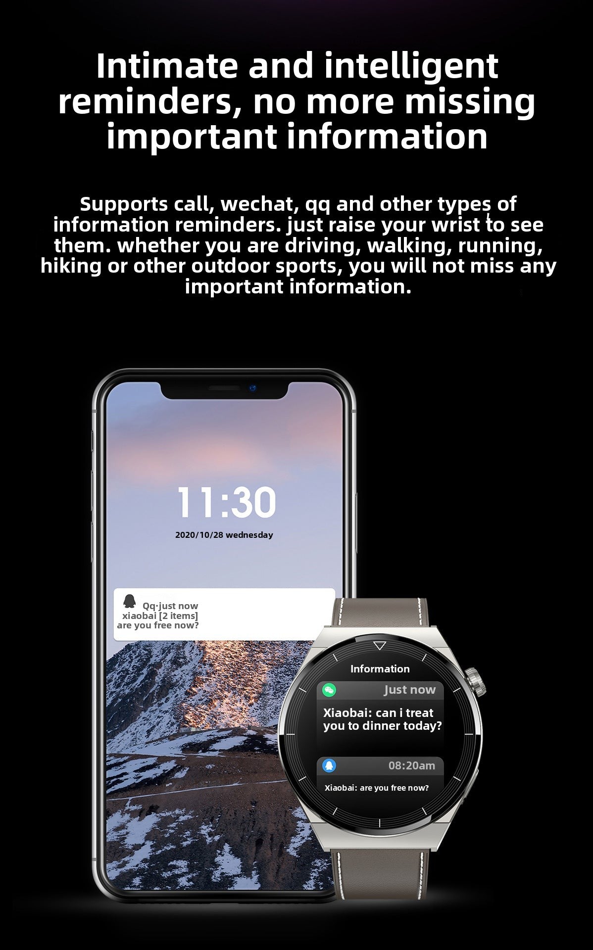 New HK46Smart Watch HD AMOLED Multiple Screen Dial Switching NFC Offline Alipay Factory