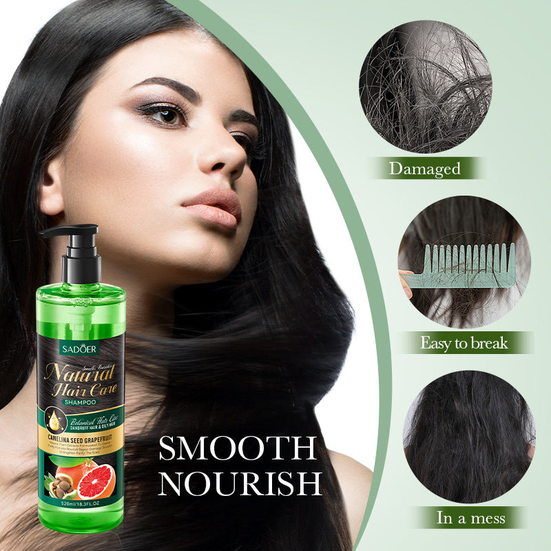 Camellia Seed Anti-Dandruff Shampoo SADOER Grapefruit Smooth Nourishing Shampoo Cross-Border Wholesale