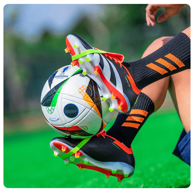 World Cup Football Shoes Men's New Style Grassland Competition AG Spike TF Broken Nails Adult Youth Student Sports Training