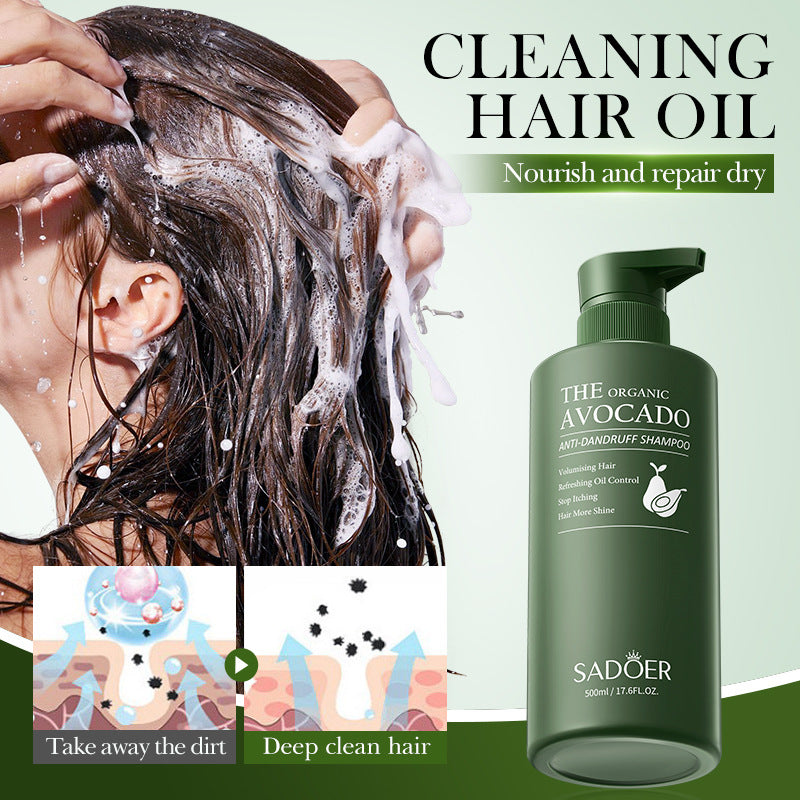 Full English Avocado Anti-Dandruff Oil Control Shampoo SADOER Fluffy Deep Cleansing Shampoo  Wholesale