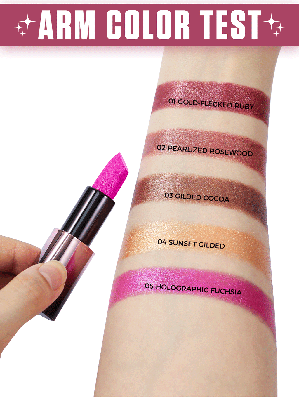 Hot-selling Magnetic Metal Pearl Lipstick Moisturizing Waterproof Non-stick Cup Long-lasting Colorfast Makeup Lipstick