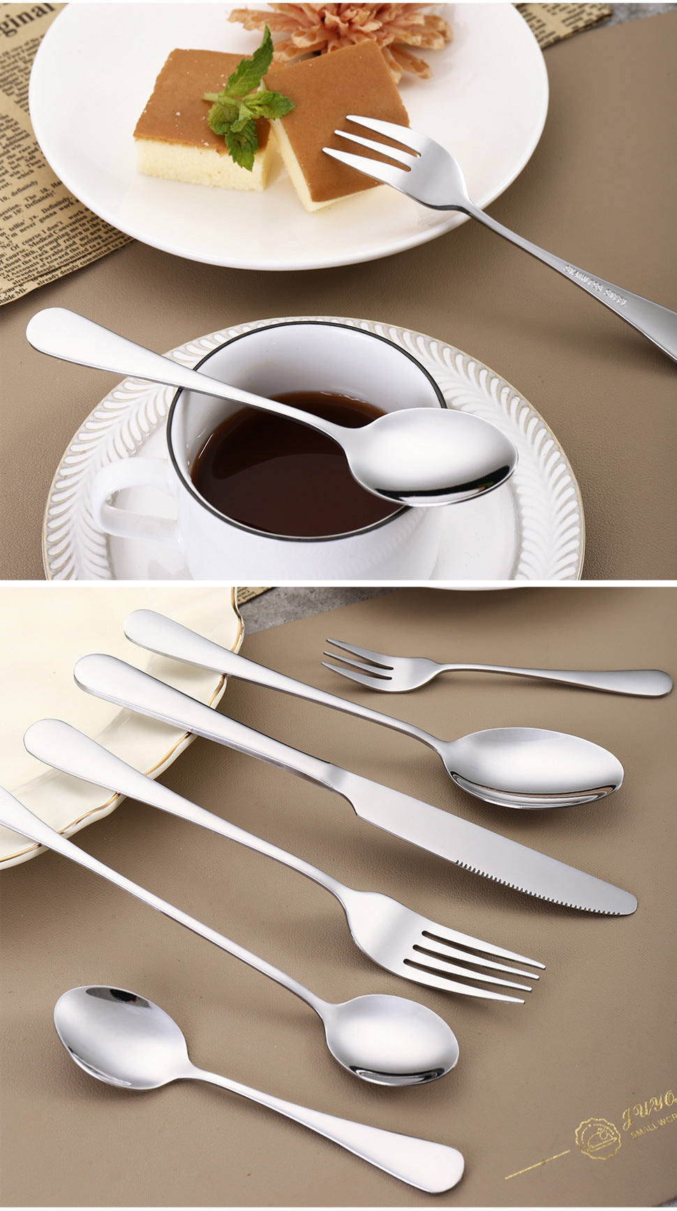 1010Five components40Set of Western Dessert Steak Knife Fork Spoon Stainless Steel Cutlery Set