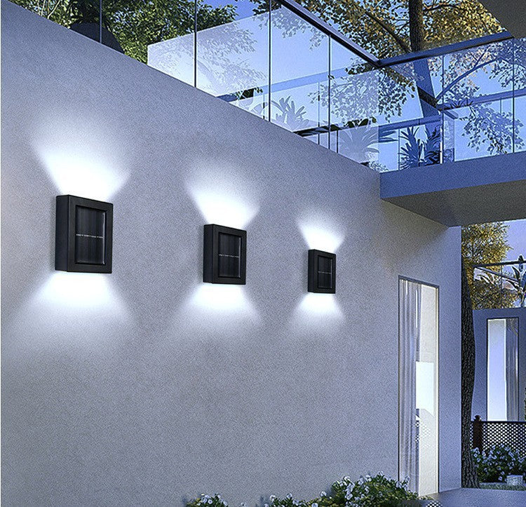 Outdoor Solar Light Wall Decoration Lighting Waterproof Courtyard Garden Wall Decoration Light Up and Down Lighting2led