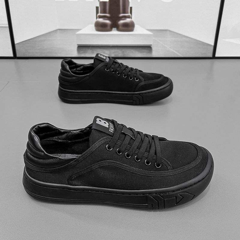 Men's Shoes2025Summer New Breathable Mesh Fashion Versatile Mesh Shoes Thick Sole Men's Trendy Casual Black Sneakers