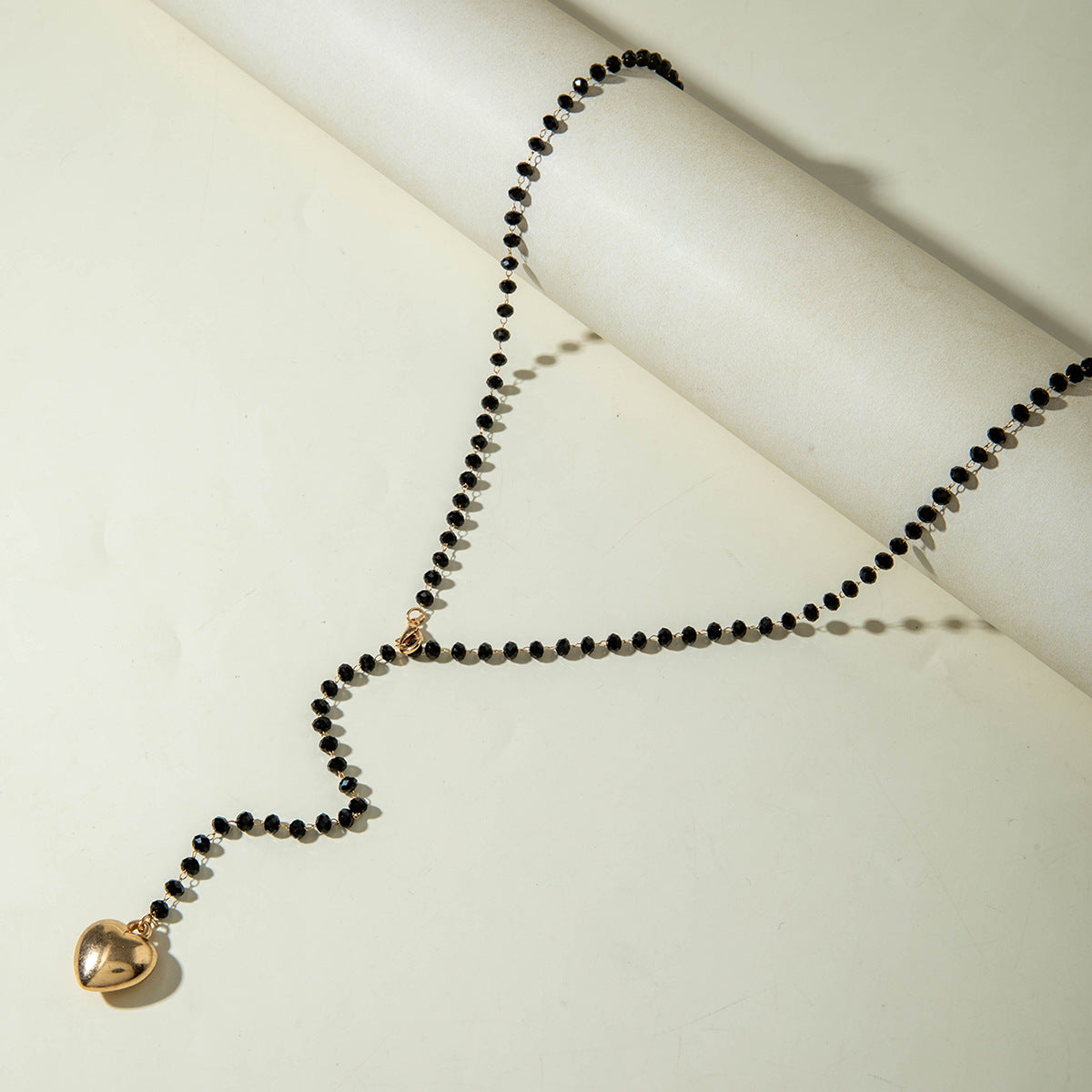 European and American Fashion Jewelry Beaded Tassel Double Layer Long Necklace Elegant Multi-layer Wear Y Type Necklace Ornament