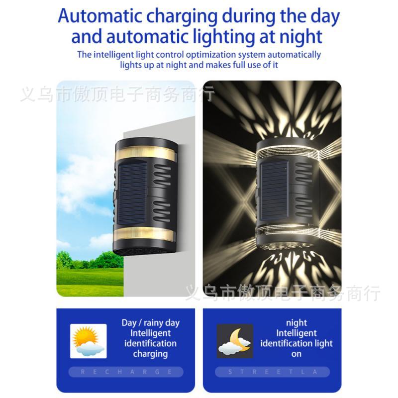 Solar Light Outdoor Human Body Induction Wall Light Waterproof Garden Courtyard Light Colorful Landscape Light LED Street Light