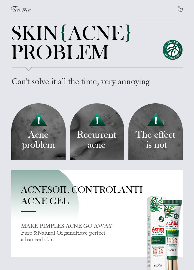 Full English Tea Tree Skincare Set SADOER Cleansing, moisturizing, hydrating five-piece set for  foreign trade wholesale