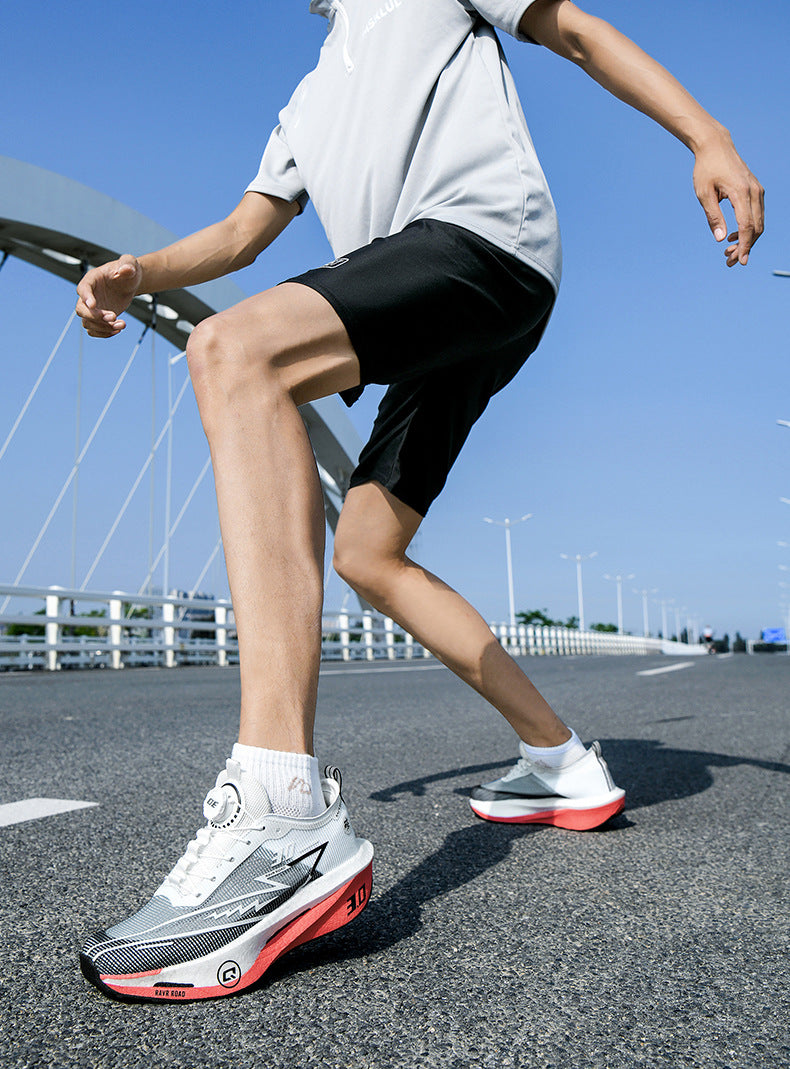 Summer New Fashion Breathable Comfortable Durable Running Shoes Men's Shoes Real Carbon Plate Cushioning High Elasticity Couple Sports Shoes