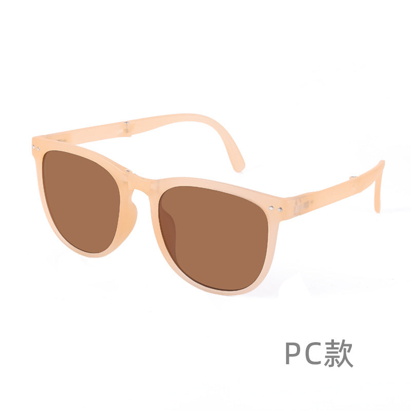 New Fashion Foldable Sunglasses for Women UV Protection Polarized Sunglasses Trendy Portable Full Frame Sun Glasses