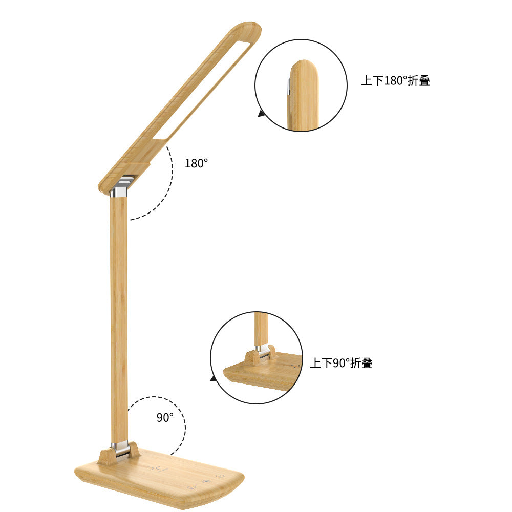 Smart Desk Lamp with Wireless Charging for Phones, Desk Lamp for Study, Bedroom, Children's Eye Protection, Office Gift Lamp