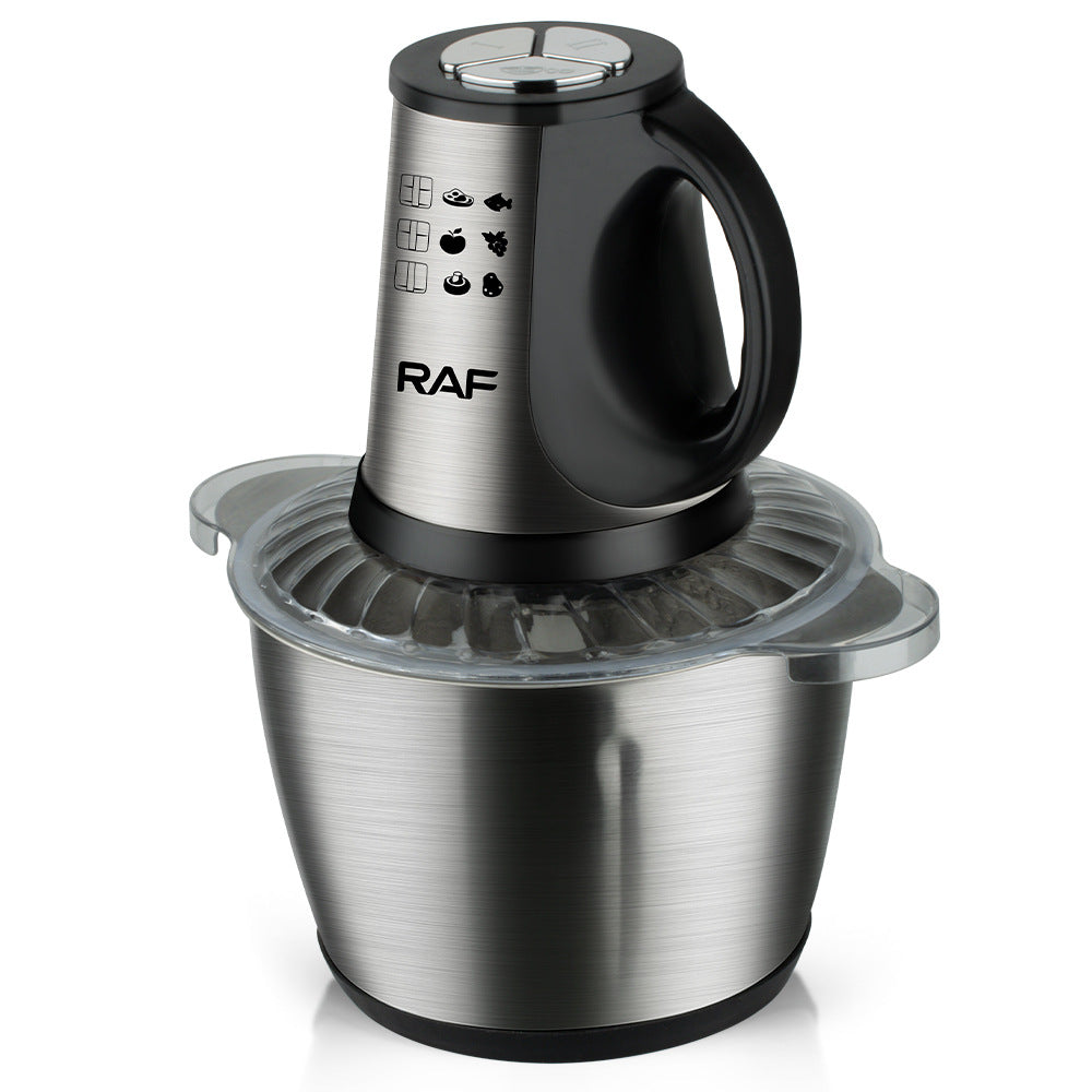 RAF European Standard Stainless Steel Electric Meat Grinder, Vegetable Chopper, Meat Mincer, Household Dual-Speed Food Processor