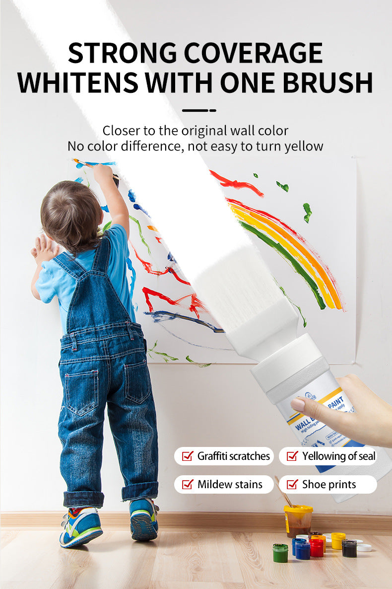 Interior Wall Paint White Wall Brush Paint Water-Based Odorless Latex Paint Wall Renovation Household Paint Wall Repair