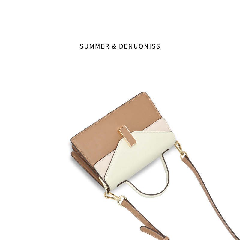 Factory Fashion Color-Block Crossbody Women's Bag Niche Versatile Handbag Elegant Small Square Bag Daily Commute Bag