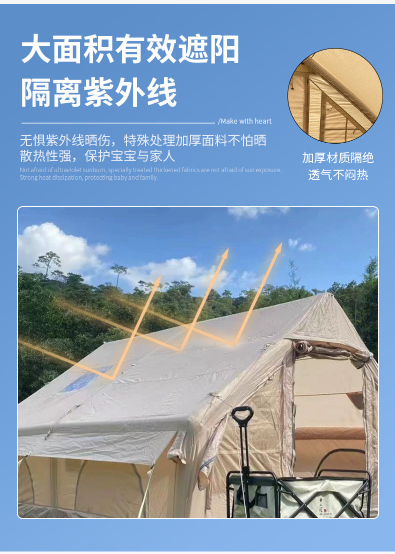 Manufacturer Wholesale Outdoor Camping Tent No Setup Quick Open Fully Automatic Inflatable Tent Thickened Rainproof Camping Tent