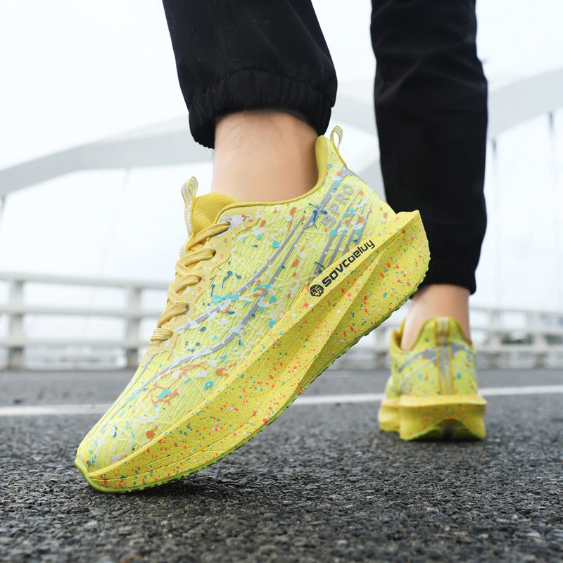 Red Rabbit9PRO Autumn New Fluorescent Real Explosive Carbon Plate Soft Sole Running Shoes Body Test Racing Couple Lightweight Sports Shoes