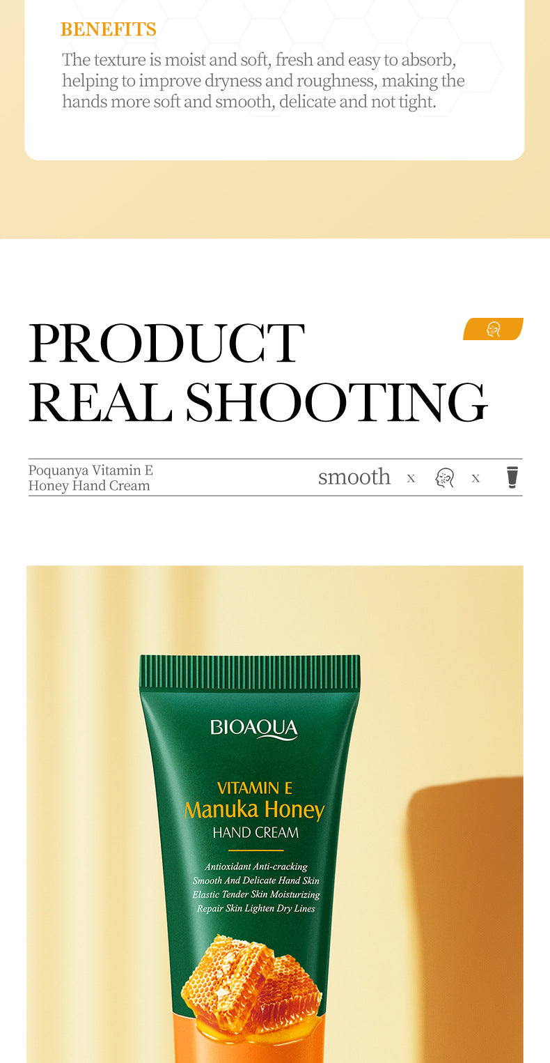 Vitamin E Hand cream30g BIOAOUA Honey hydrating moisturizing wholesale for  trade