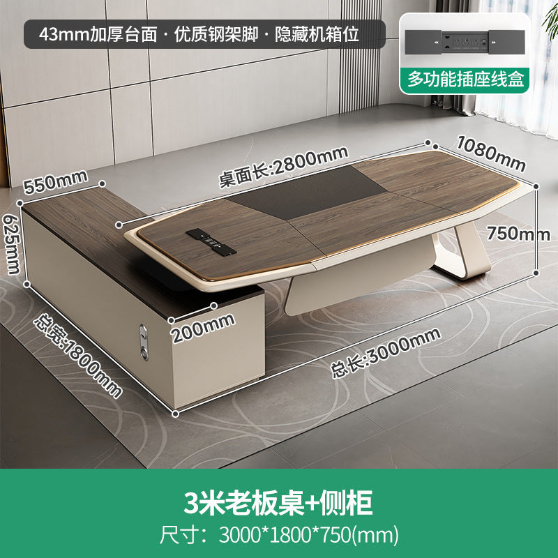 Office Desk Boss Desk Simple Modern Executive Desk Office Desk Office Chair Set Manager Desk President Desk