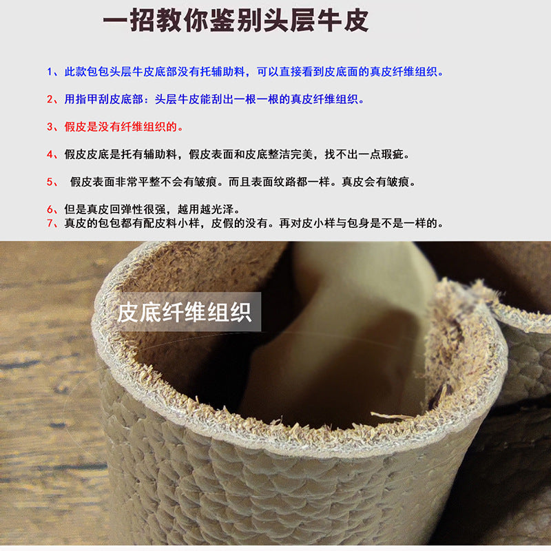 Women's Genuine Leather Underarm Bag Large Capacity Tote Bag Top Layer Cowhide Commuter High-End Feel Single Shoulder Bucket Bag