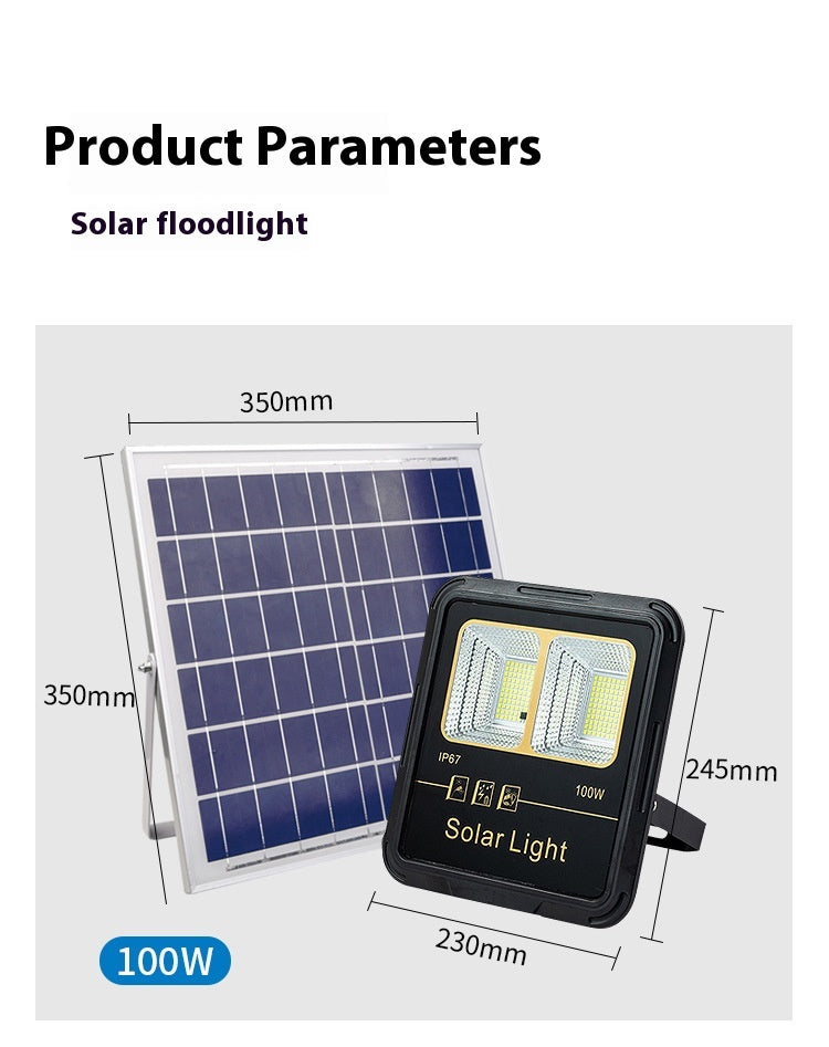 Super Bright LED Solar Flood Light Waterproof IP65 Street Light for Garden for Courtyard Stadium Outdoor Use Factory Direct