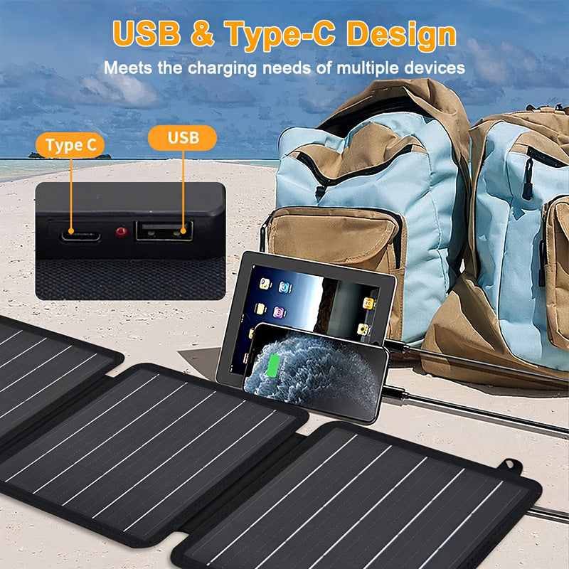 Factory Direct Sale 15W Monocrystalline 70% off Pack Dual Output Port Outdoor Portable Emergency Solar Charging Panel Waterproof Durable