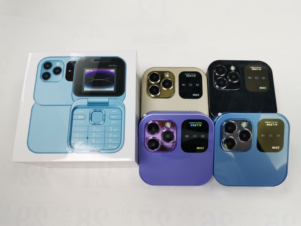Wholesale i16pro Foldable Phone Mini Bluetooth Phone Foldable i17pro Button Elderly Phone Small Mobile Phone