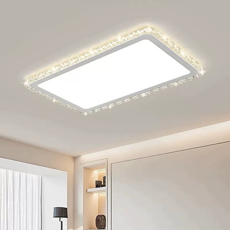 Light Luxury Living Room Ceiling Lamp2025New Year's Crystal Lamp High-end Bedroom Main Lamp Round led Eye Protection Lighting